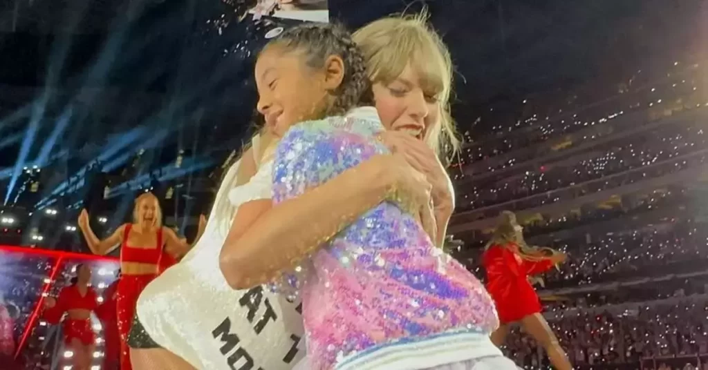 Taylor Swift Shares Heartfelt Moment with Bianka Bryant Onstage at SoFi Stadium