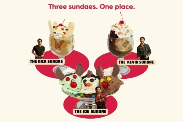 Jonas Brothers & Friendly's Unveil Joe, Nick & Kevin Sundaes